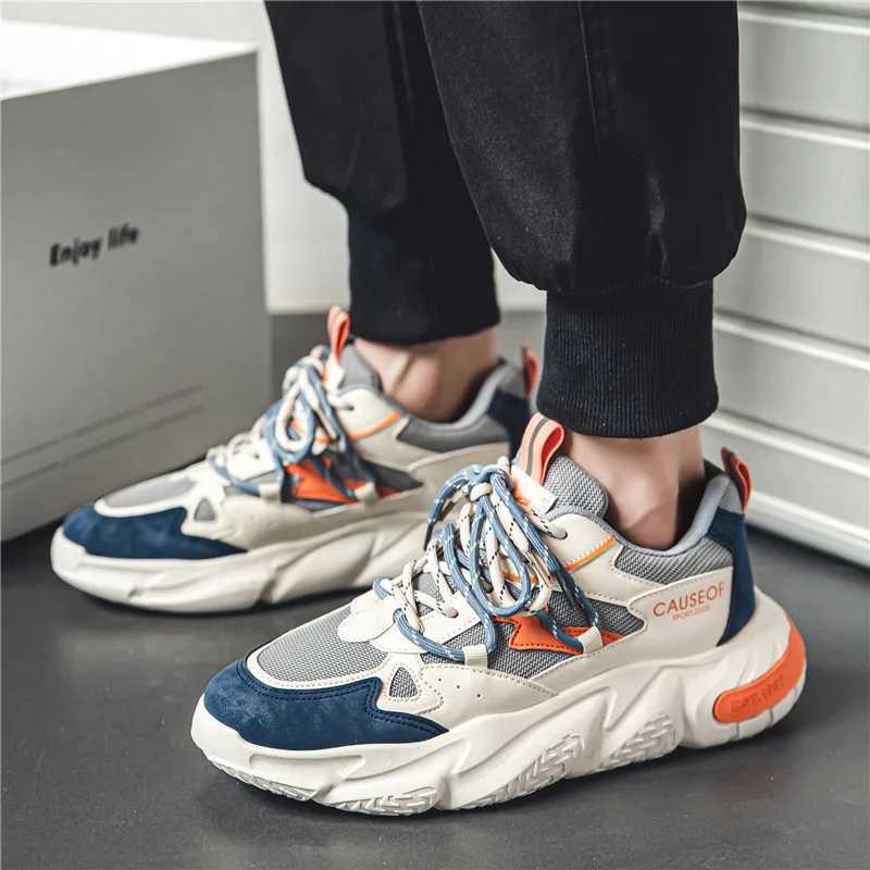 Fashionable mens sports shoes breathable short and fat sports shoes mens casual shoes height increase dad shoes thick soled mens fashion trend Z250403