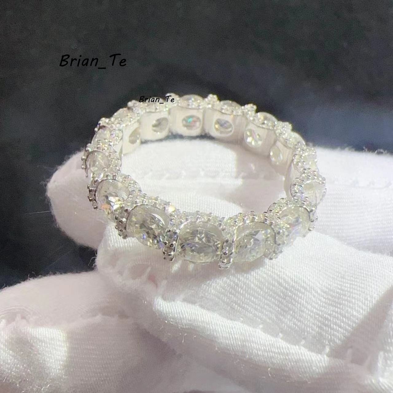 Pass Diamond Tester Gold Plated 925 Sterling Silver Vvs Moissanite Mens Fashion Jewelry Rings