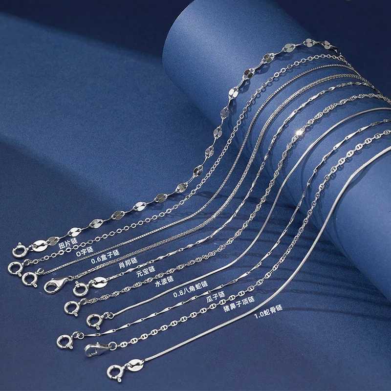 925 Sterling Silver 11mm Thin Rolo Chain Water Wave Chain Necklaces for Women Fashion Jewelry DIY Matching WholesaleXJ251104