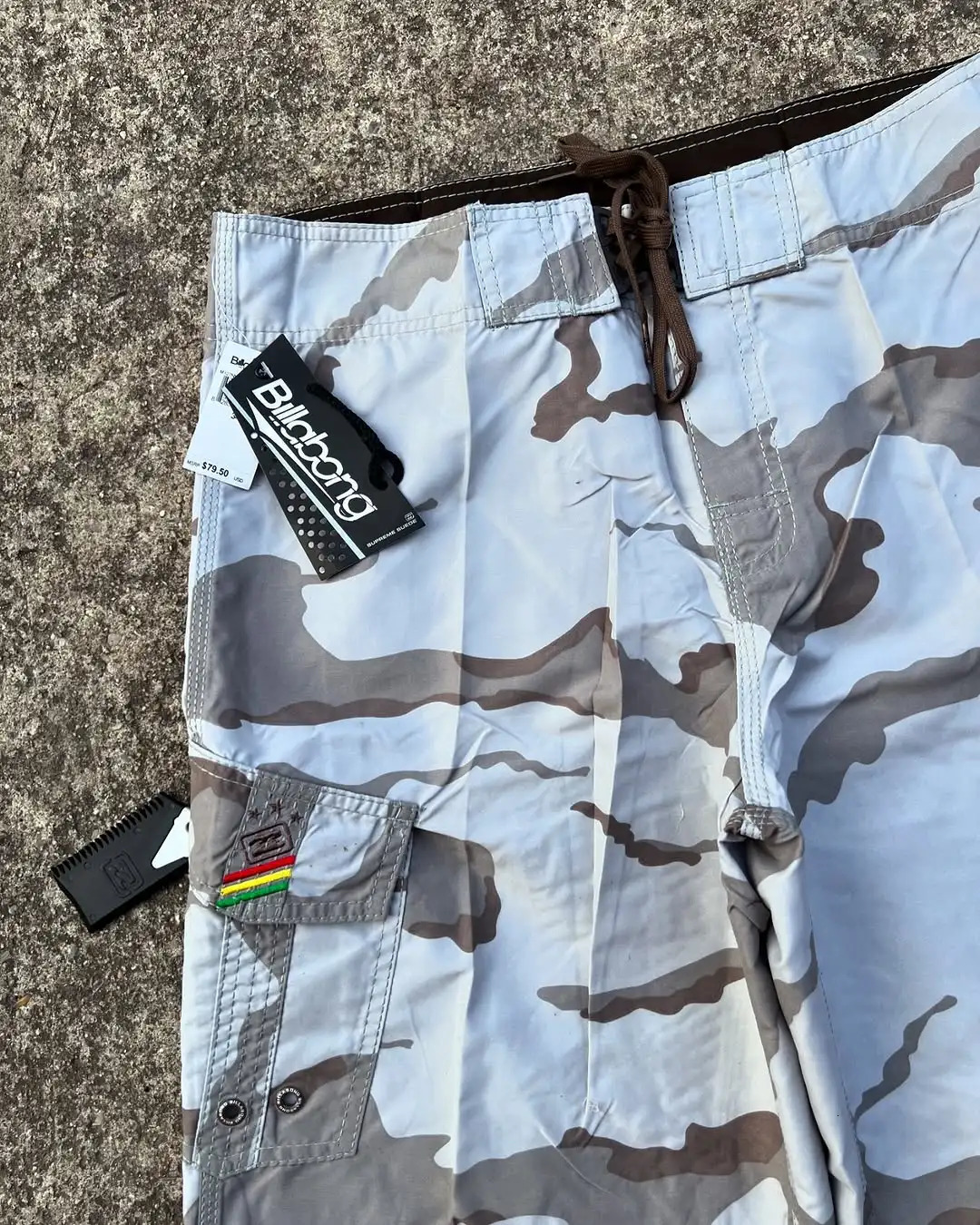 Harajuku retro American white camouflage pattern sports shorts mens summer breathable cool shorts embroidered Y2K pants 250402