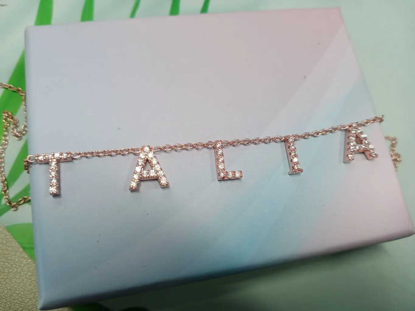 DOREMI 9mm Crystal Pendant Custom Name Pendant Necklace Personalise Zircon Letter Necklace For Women Jewelry Gift DropshippingXJ251104