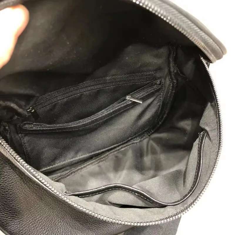 Women's Genuine Leather Crossbody High Quality Black Soft Cowhide Men's Shoulder Large Capacity Casual Tassel Saddle Bag