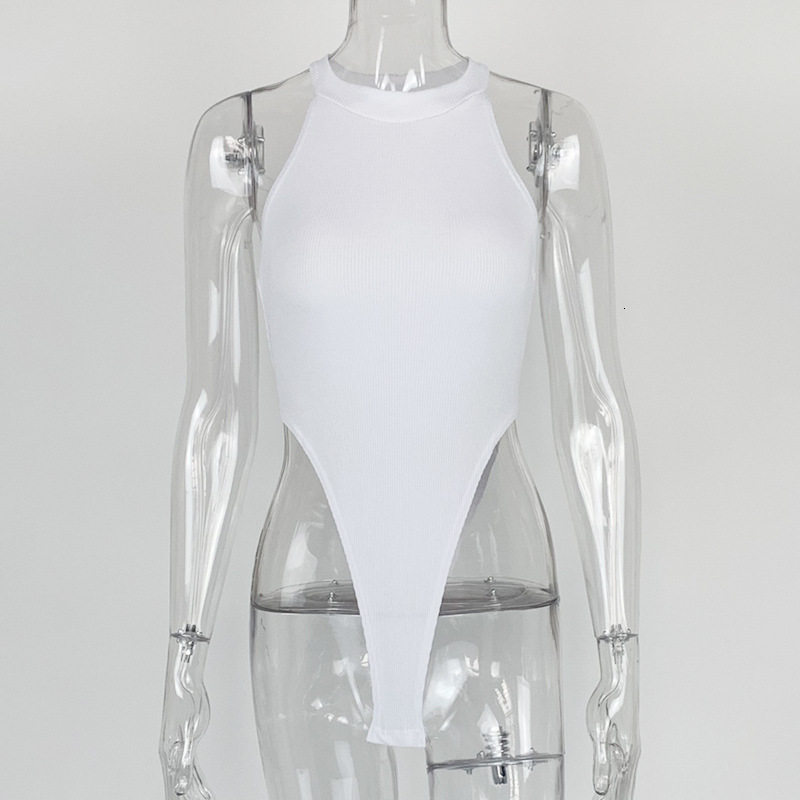 2025 summer new women's slim fit vest top sexy hanging neck sleeveless high slit jumpsuit