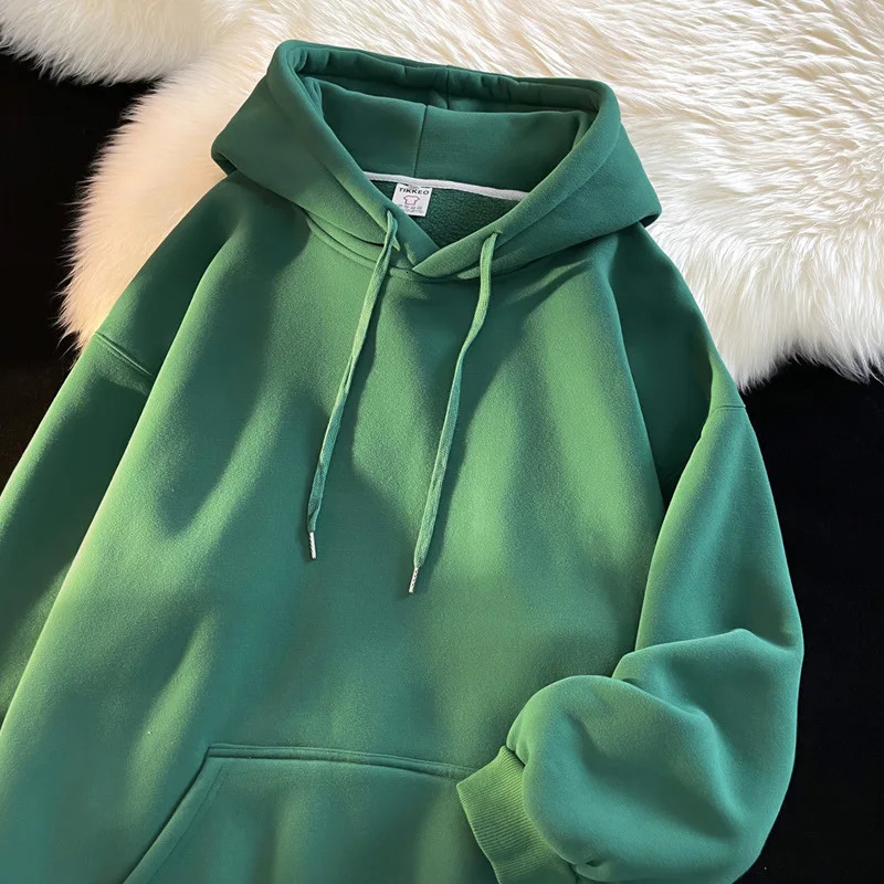 HipHop Men Women Dark green Hoodie Sweatshirt High Street Mens Harajuku Fashion Casual Loose Fit Hooded Pullover y2k Hoodies 251103