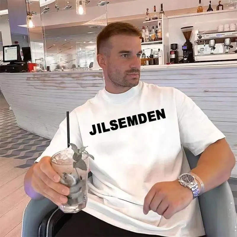 JIL SEMDEN mens and womens printed Tshirts loose casual top of the line couples smallest style highquality 100 cotton 250327