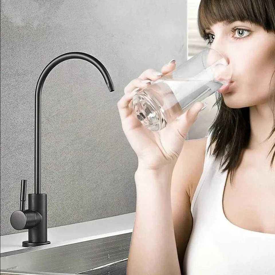 RO Water Faucet for Non-Air Gap Systems - Modern Bed Nickel Stainless Steel Kitchen Filter Faucet Lead- Direct Connect Y251104