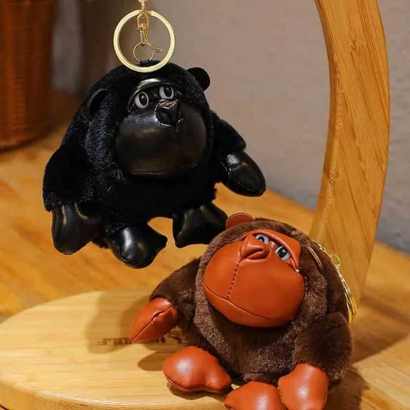12cm King Kong Gorilla Plush Keychain Cute Monkey Stuffed Animal Toy Keyring Bag Charm Gift for Boys Girls Christmas Birthday C251104