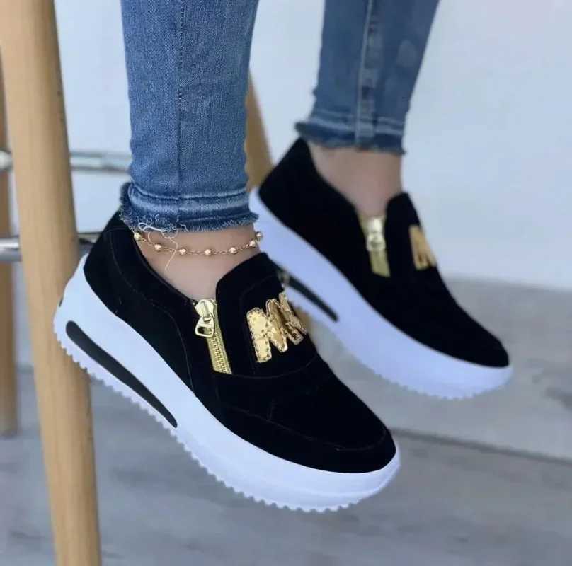 Women Autumn Sneakers Casual Double M Printed Side Zipper Platform Shoes Ladies Vulcanized Shoes Zapatillas De Mujer Women Shoes X251104 - view 4