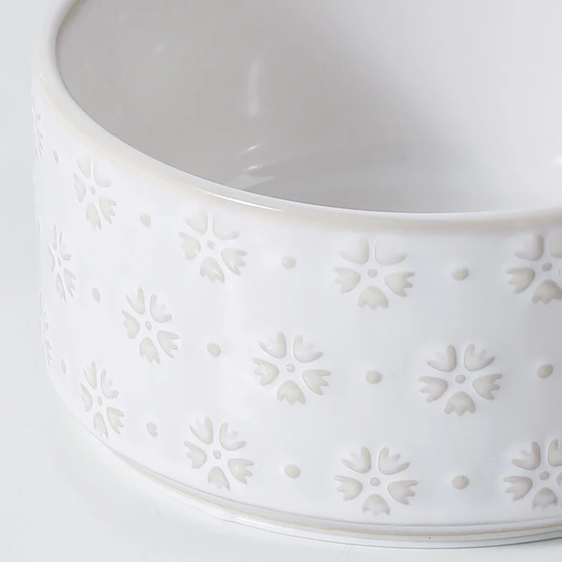 Ceramic Dog Bowl Set with Wooden Stand 1200ml 1800ml Anti Slip Pet Feeder for Medium Large Dogs Elevated Double Food Water Dish 251103