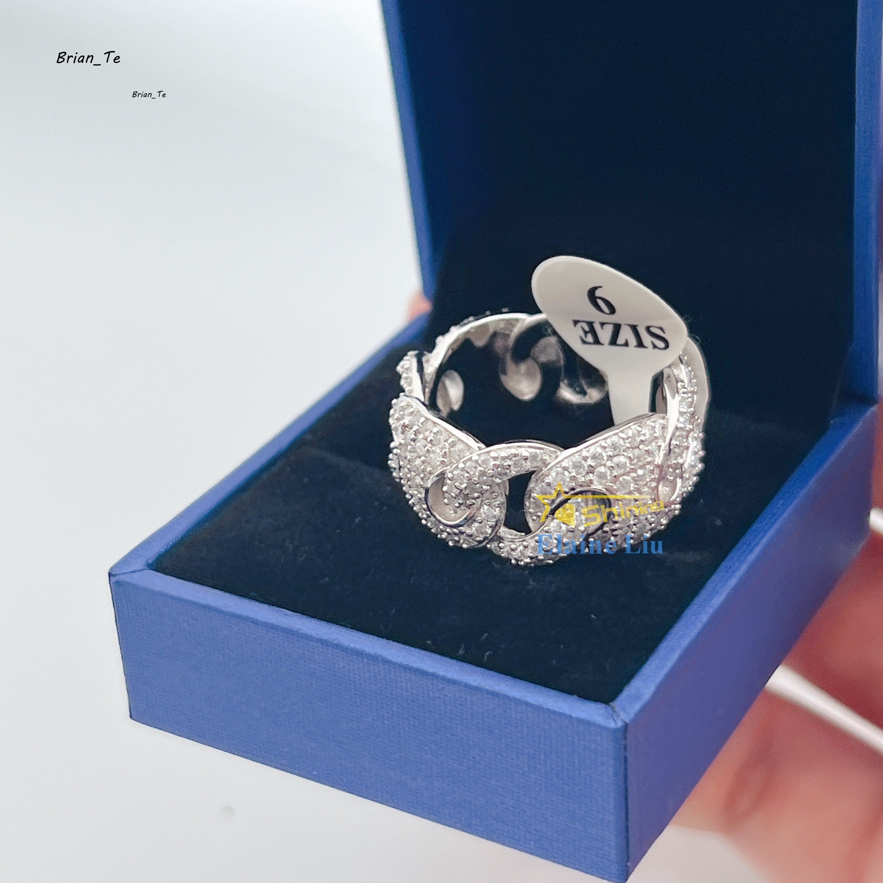 Fine Jewelry Gold Plated 925 Sterling Silver Vvs Moissante Men Rings