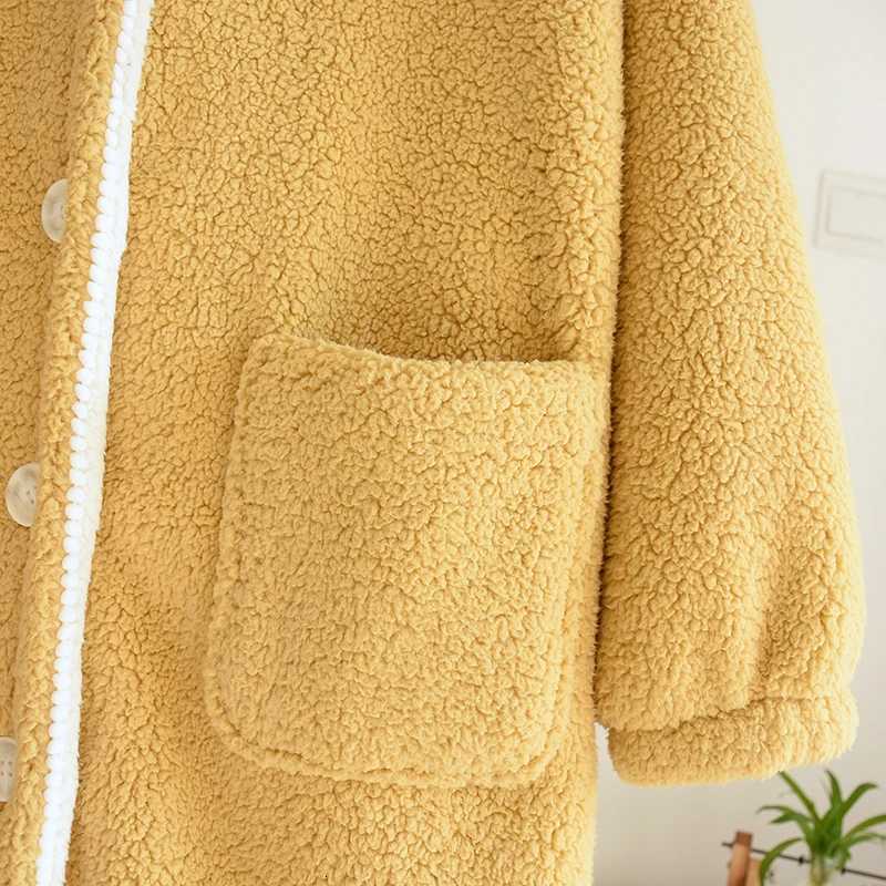 Solid Winter Kimono Home Robe Womens Pajamas Thickened Dressing Gown Warm Bathrobe Sleepwear Homewear Clothing Nightgown C251104
