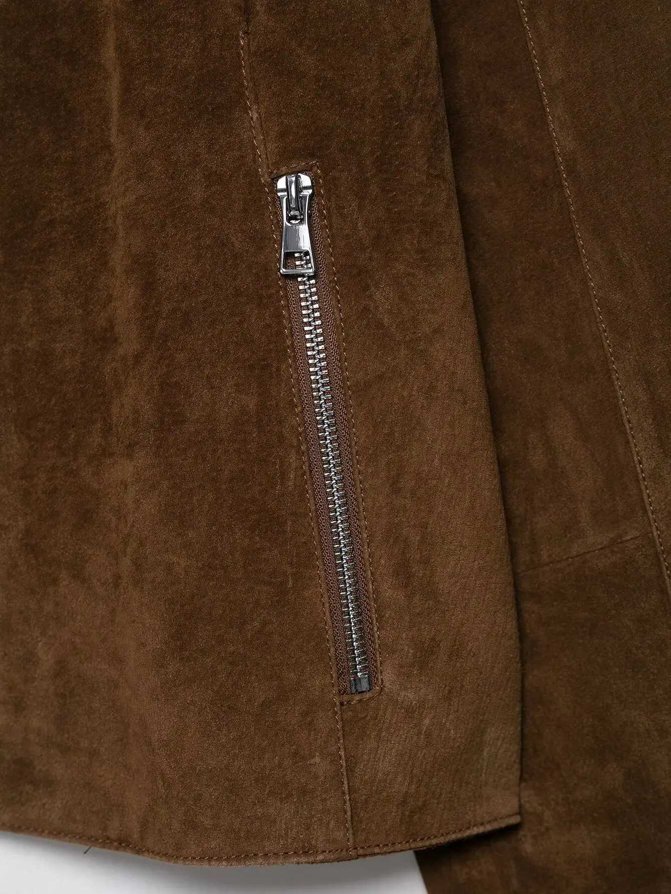 2025 Fashion Womens Casual Suede Jackets Coat Female Zipper Long Sleeve Pockets Coats Winter Lady Commute Jacket Streetwear J251103