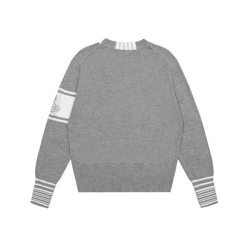 Jacquard striped contrasting Vneck knitted cardigan for men and women 2025autumnwinter new style outerwear sweater J251103