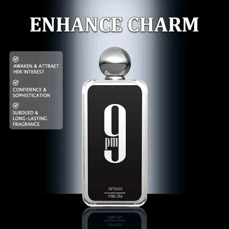 100Ml/ 3.4Oz 9Pm 9Am Original Men's Afnan Light Fragrance Women's Perfume Long Lasting Charming Charm Gift