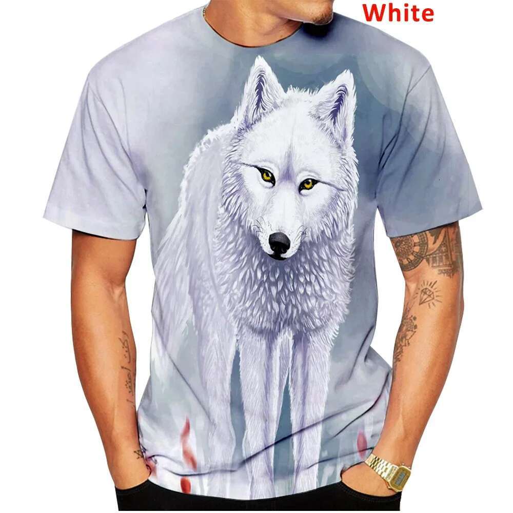 New Fashion Lovers 3D Printed Family Wolf Personalized 16 Style Blue and Colorful Menwomen T-shirt