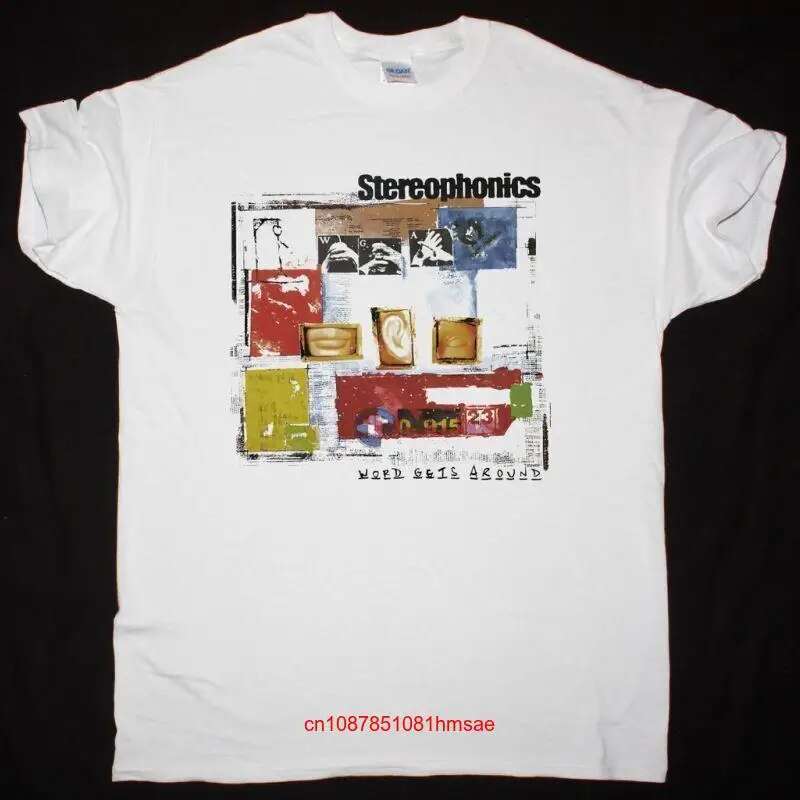 STEREOPHONICS WORD GETS AROUND NEW WHITE T SHIRT long or short sleeves