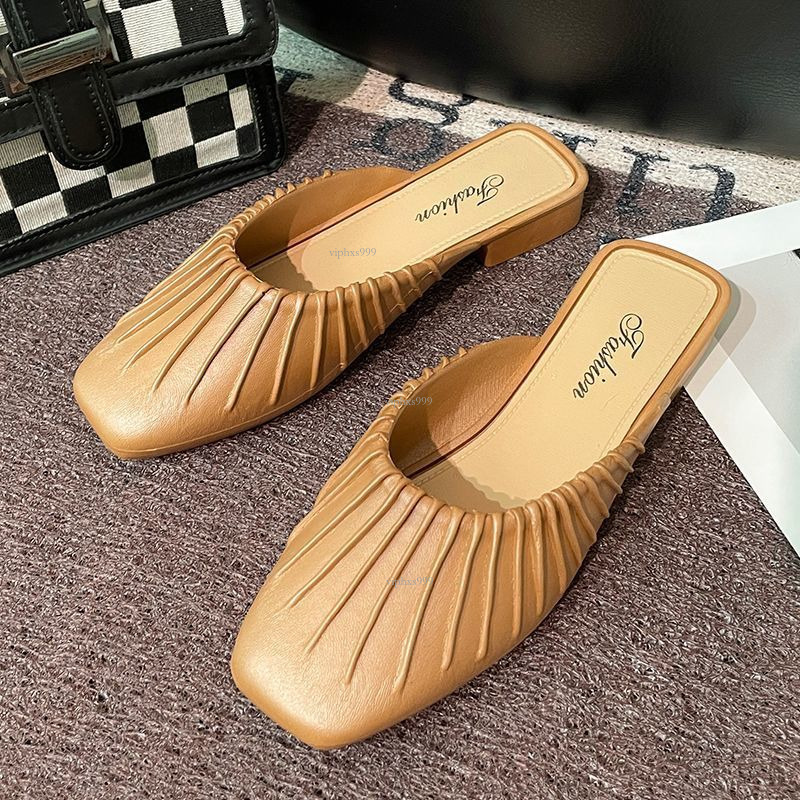 New Designer Sandals With Free Shipping Lazy Baotou Half Four Seasons Outdoorfashion Waterproof Korean Edition Internet Red Single Shoes Women's 