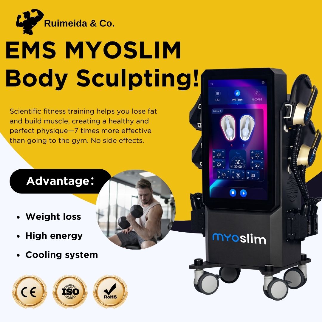 EMS Body Slimming Equipment HI-emt 6500W 15Tesla MYOSLIM Machine Fat Burning and Muscle Toning For Salon and Fitness Weight Loss Treatments
