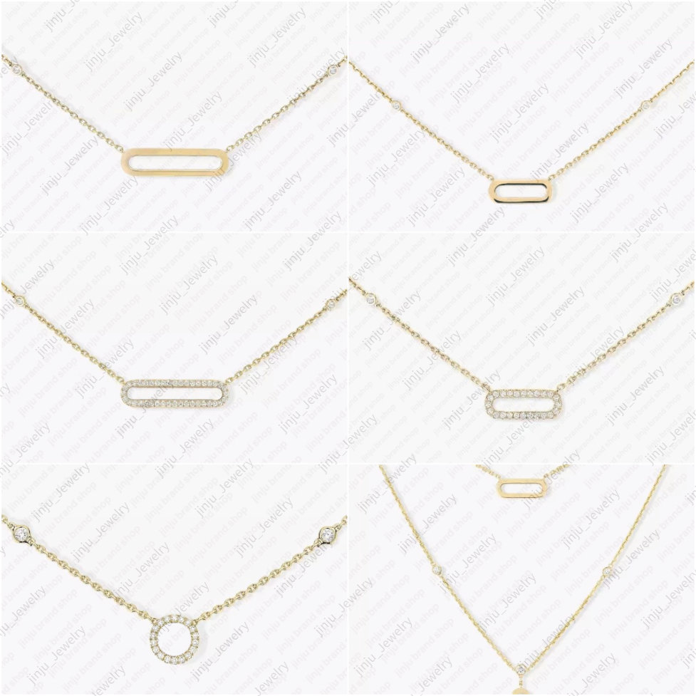 designer necklace 925 sterling silver jewelry luxury necklace stainless steel stylish VVS fashion chain charm brand name jewelry 18K gold chain with pendant gifts