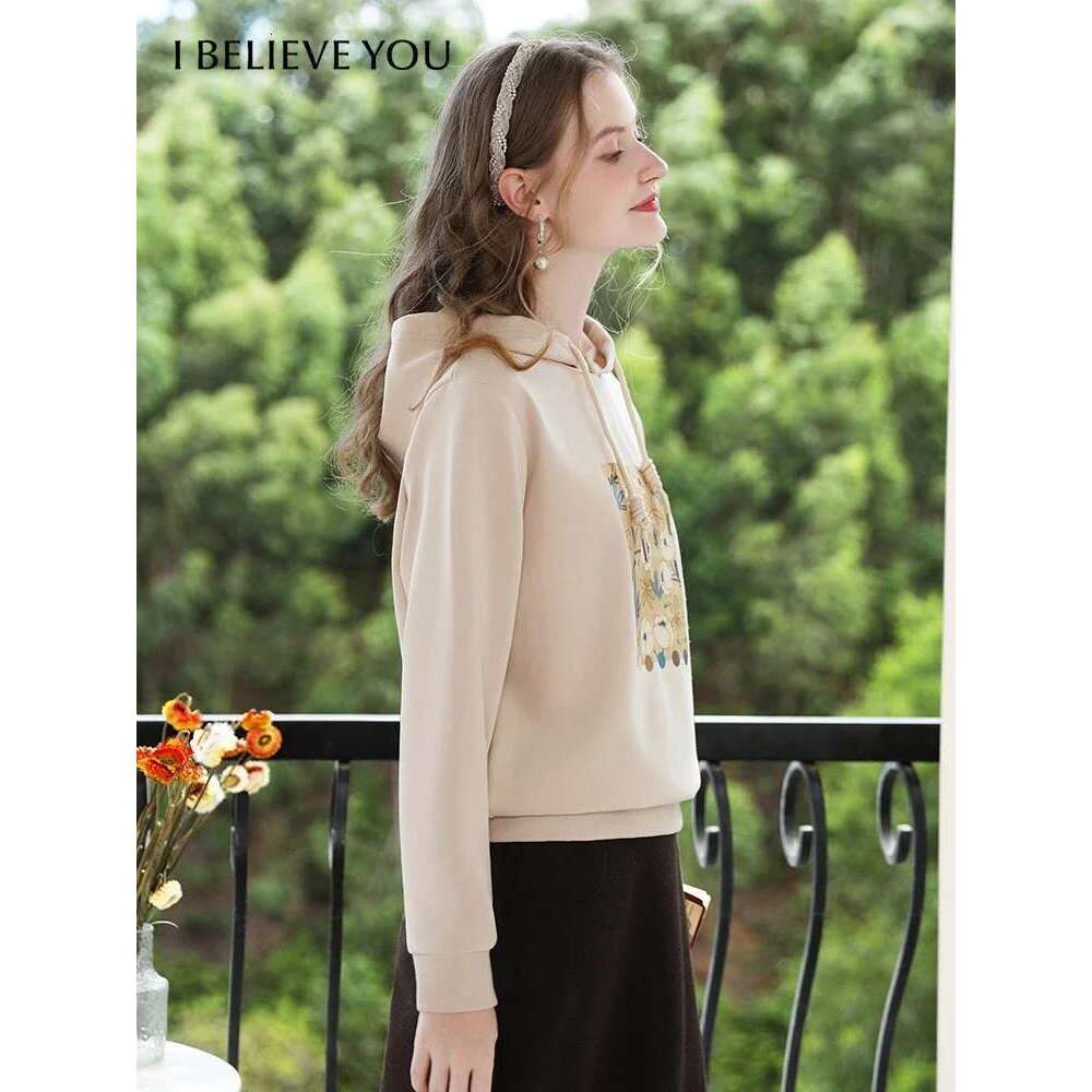 Women Hoodies Autumn New Wers Print Long-Sleeve Loose Casual Sweatshirt Basic Hooded Clothes