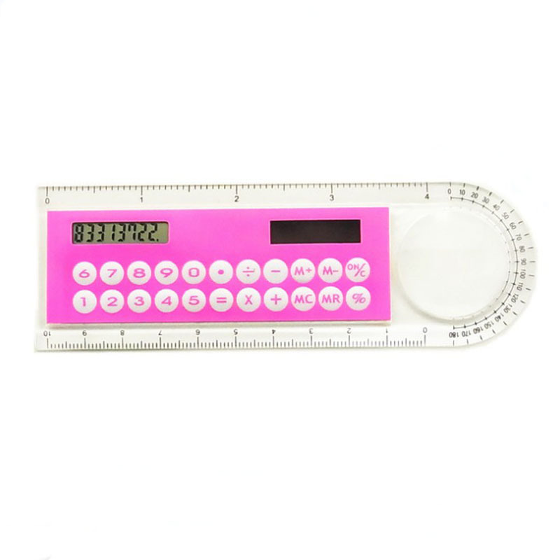 Mini Portable Solar Energy Calculator Creativ Multifunction Ruler Students