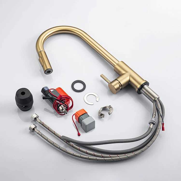 Bed Gold Digital Kitchen Faucet Shenducs 304 Stainless Steel Hot Cold Kitchen Sink Mixer Tap Sensor Touch on Kitchen Faucet Y251104