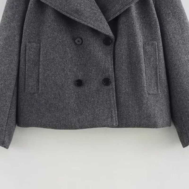 Autumn Loose Woolen Cardigan Winter Cropped Jacket for Women Short Coat Tweed Coat Warm Female Outwear Woman Outerwears J2511031