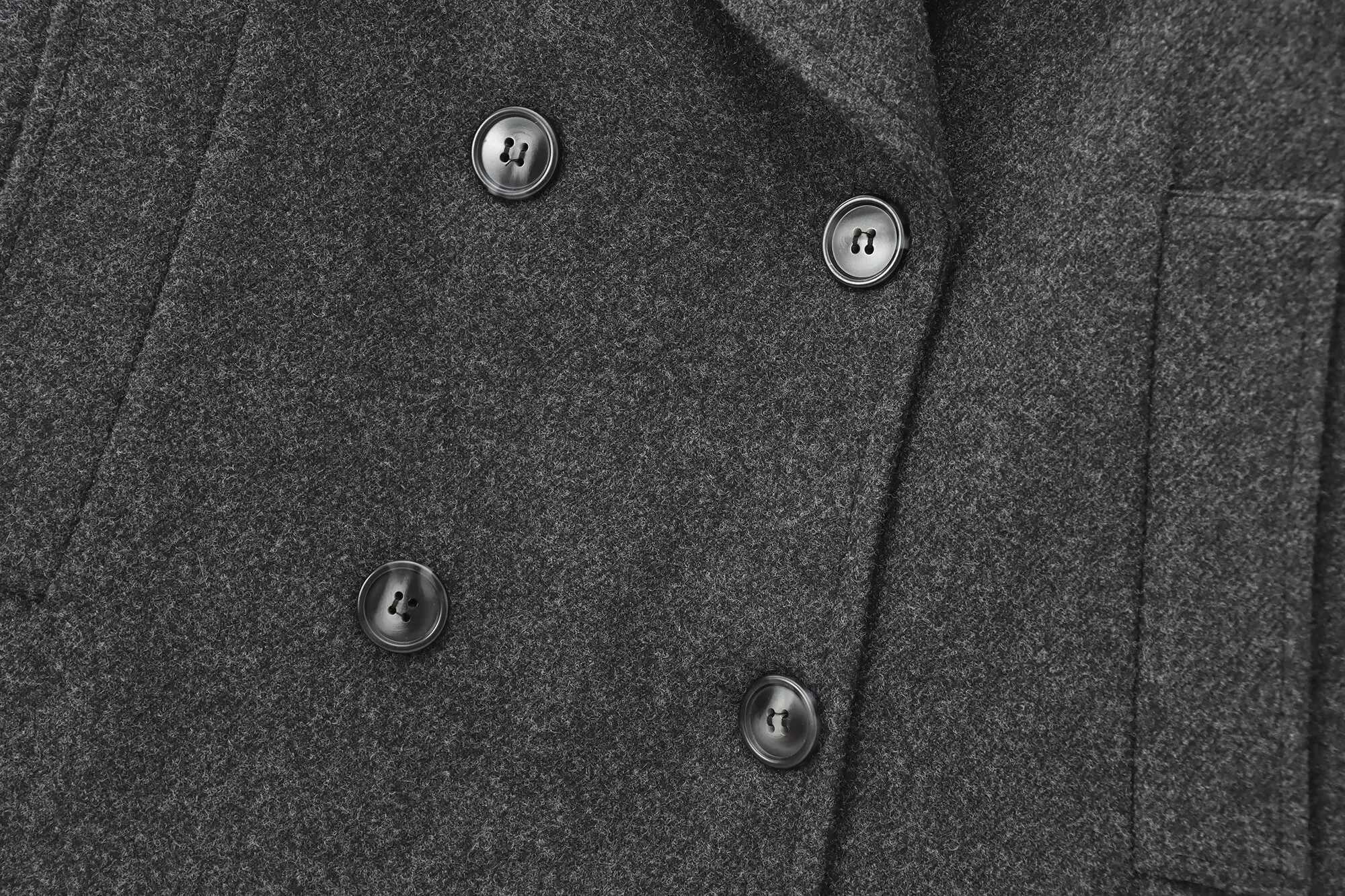 2025 WOMAN Summer New Fashion Doublebreasted short coat Vintage Long Sleeve Pockets Casual Female Outerwear Chic Overshirt J251103