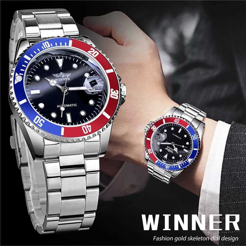 WINNER 002 Fashion Accessories Mens Automatic Mechanical Watch Luxury Calendar Night Light Leisure Mens Watch reloj hombreT251104