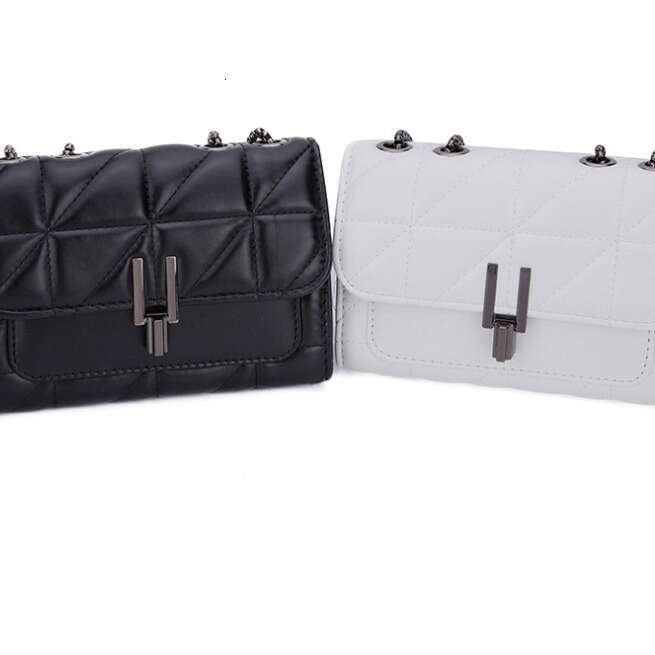 Women's versatile chain 2024 new high-end fashion shoulder light luxury diamond grid embroidered crossbody bag for women