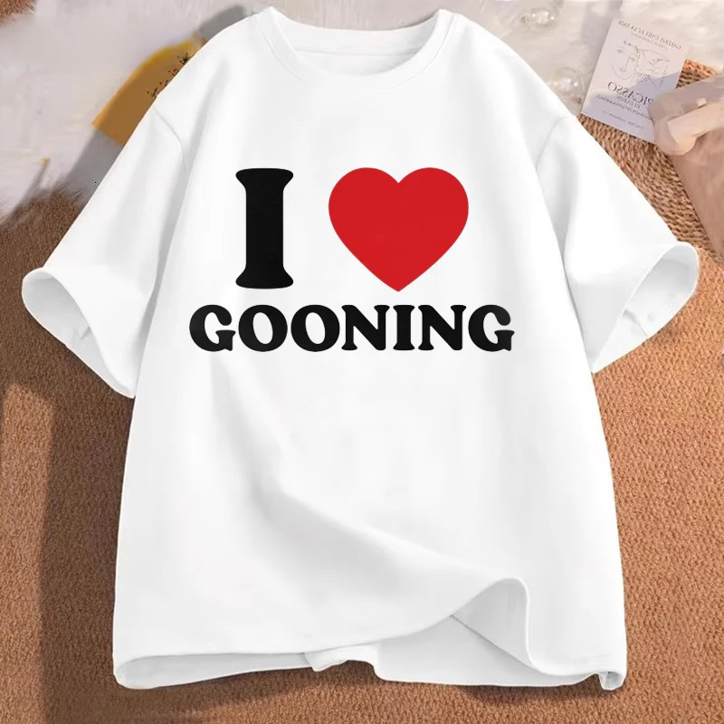 Funny I Love Gooning Graphic T Shirts for Women Men Humor Streetwear Tee Shirt Tops Short Sleeve Unisex T Shirt Clothing 251103 - view 4
