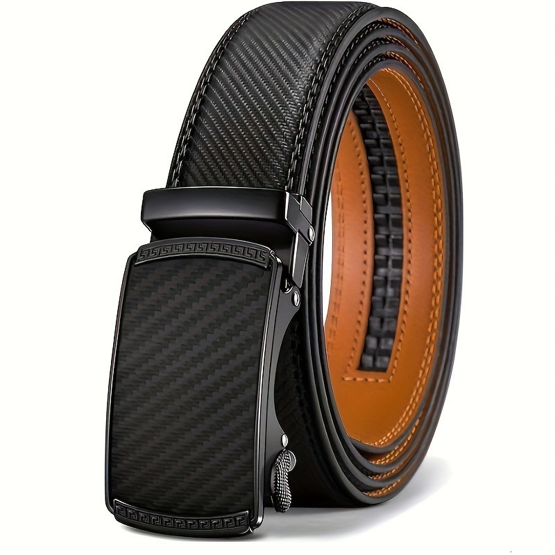 Mens Belt Buckle Automatic Buckle Belt Mens Genuine Leather Youth Business Automatic Buckle Matte