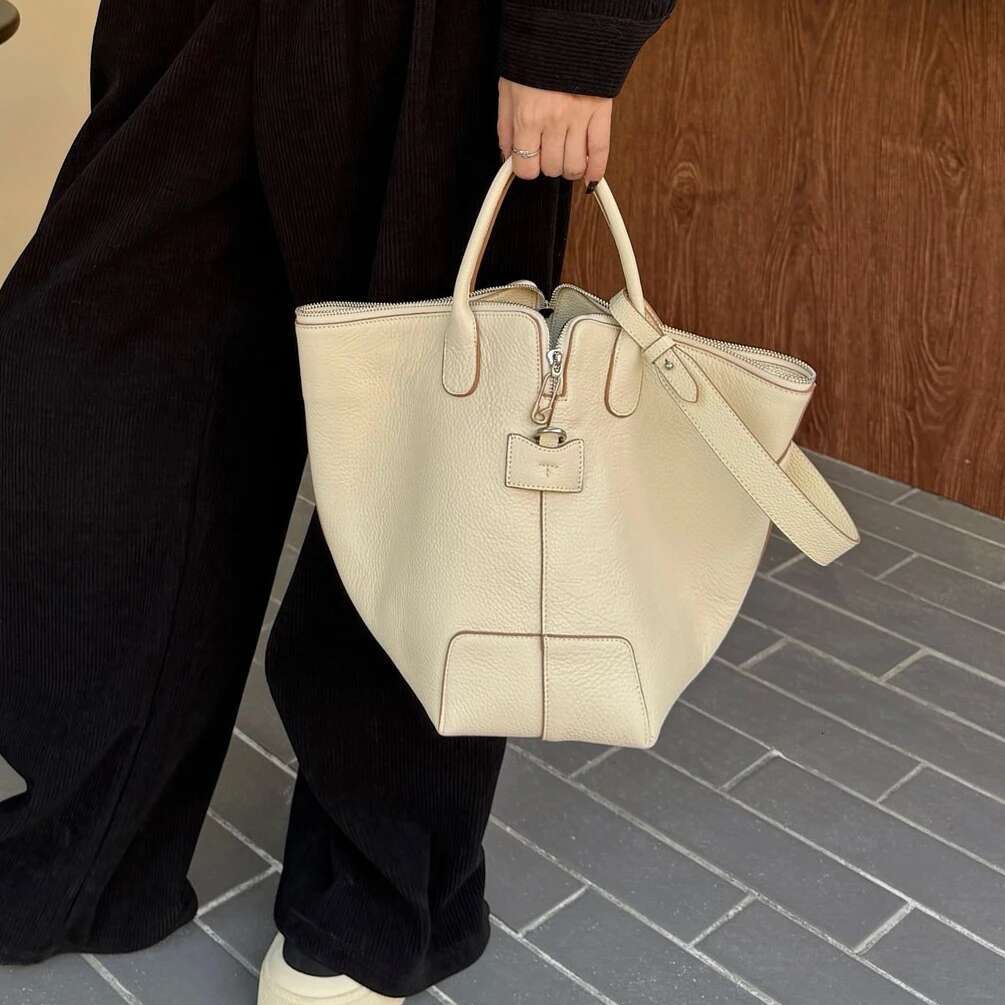 Top-Layer Corundum Basket 2025 New Niche Design High-Quality One-Shoulder Crossbody Genuine Leather Women Hand Tote Bag