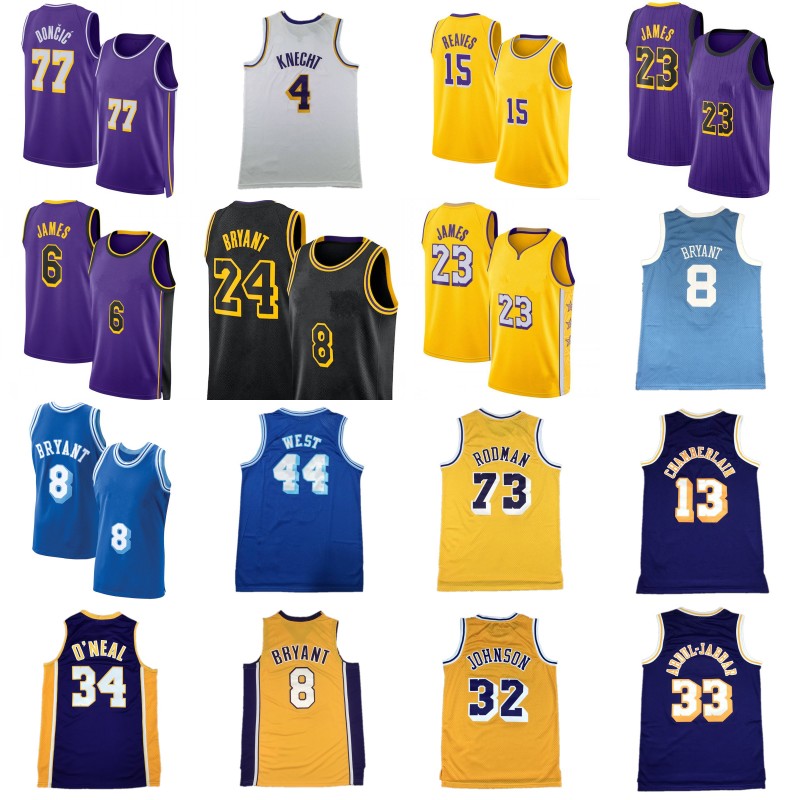 Luka Doncic Bronny Austin Reaves Dalton Knecht LeBron City Basketball Jersey Mens Wilt Chamberlain Dennis Rodman Bryant Jerry West Shirt