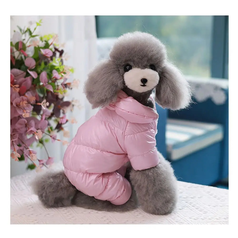 Dog Cat Pet Clothing Faux Leather Thicken Warm Down Jacket Waterproof Clothes for Small Medium Dogs Puppy Coat 251103 - view 6