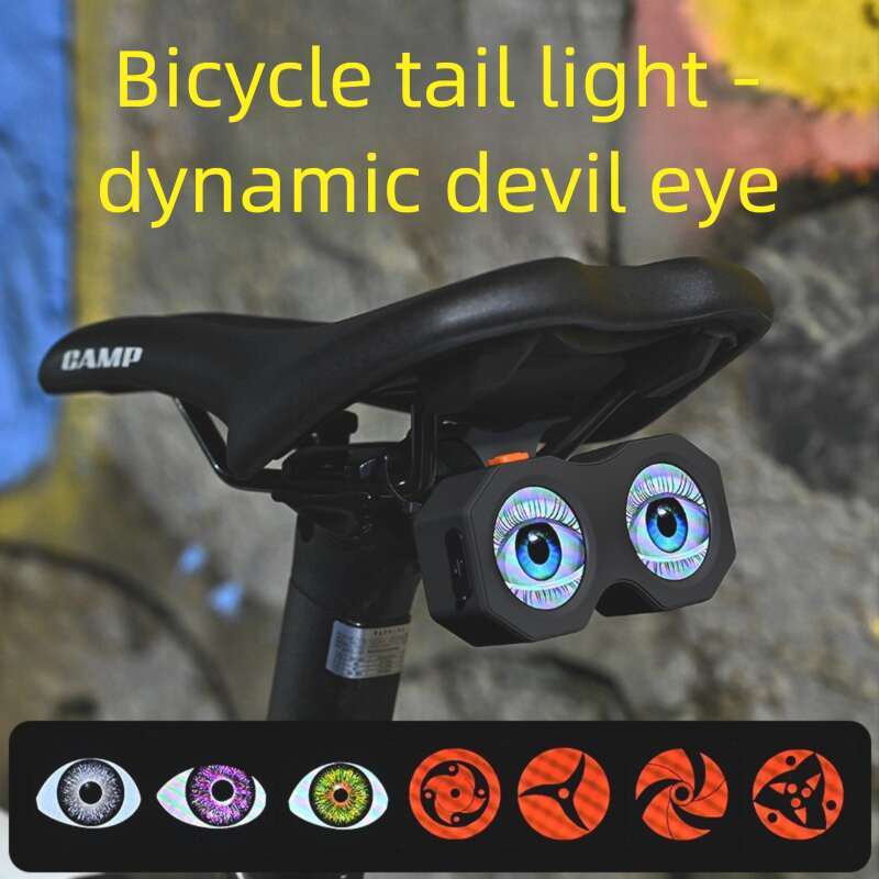 Famous Brand Devil Eye Bicycle Motorcycle Tail Light No Wiring Charging Model Customizable Content