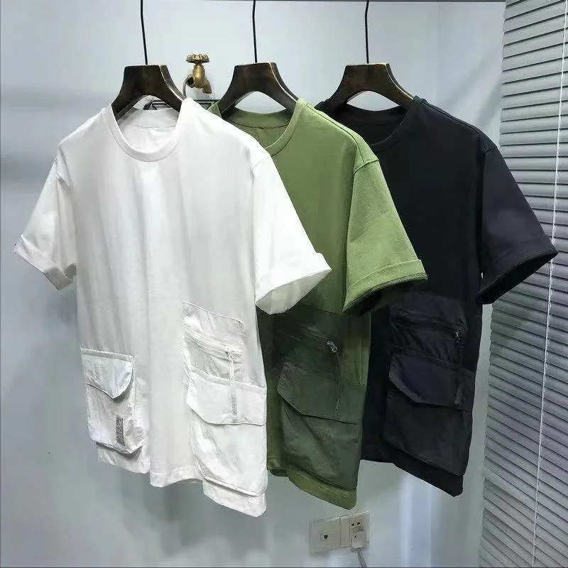 Summer Mens Work Clothes Short Sleeve T-shirt Loose Suitable for Young Men Half Sleeve T-shirt 250403