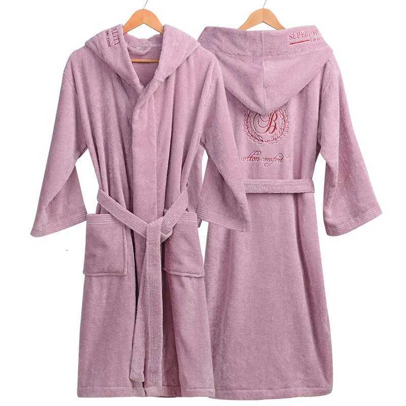 Bathrobe Women Warm Cotton Winter Black Bathrobe Towel fleece Kimono Bath Robe Bridesmaid Dressing Gown Wedding gift Christmas C251104