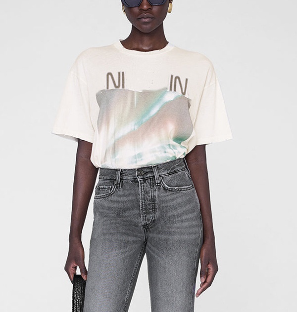 T-shirt 26 Early Spring High-Quality Designer Cotton Tshirt Bingly New Niche Letter Pattern Print Style Women Casual Loose-Fit Crew Neck Short-Sleeve Pullover Tees Top