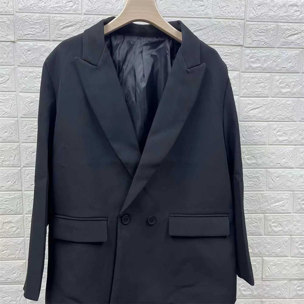 High quality autumn and winter new womens commuting loose fitting double breasted casual suit jacket large suit J251103