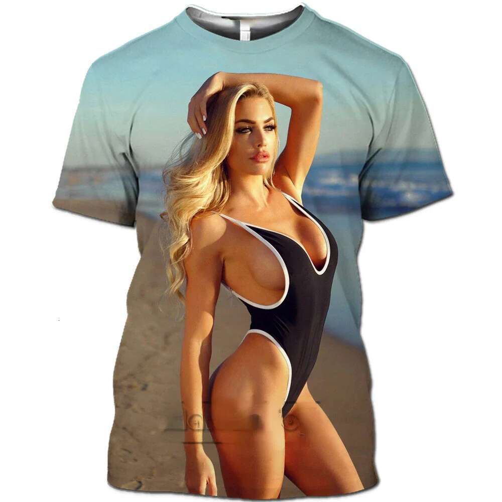 Summer Hip Hop Funny Men's T-shirt Spice Girl Pattern 3d Printed Short Sleeve Loose O-neck Premium Fashion Personality Trend To