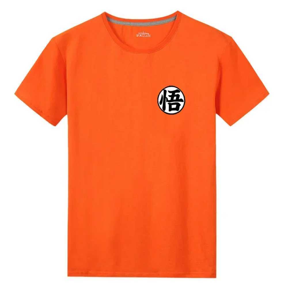 Summer Fashion Anime Son Goku Role Playing T-shirt Cotton Short Sleeve Top Loose T-shirt Plus Size Casual T-shirt Harajuku Mens Clothing W250403