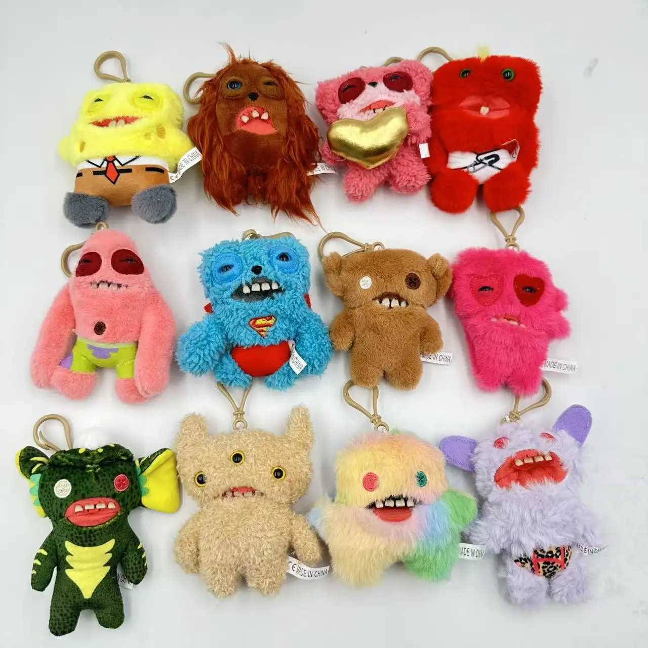 12cm Fuggler Funny Ugly Monster Plush Toy Keychain Kawaii Fugg Doll Monster Rabbits Cute Stuffed Peluche Dolls Pendants Gift KidW251103