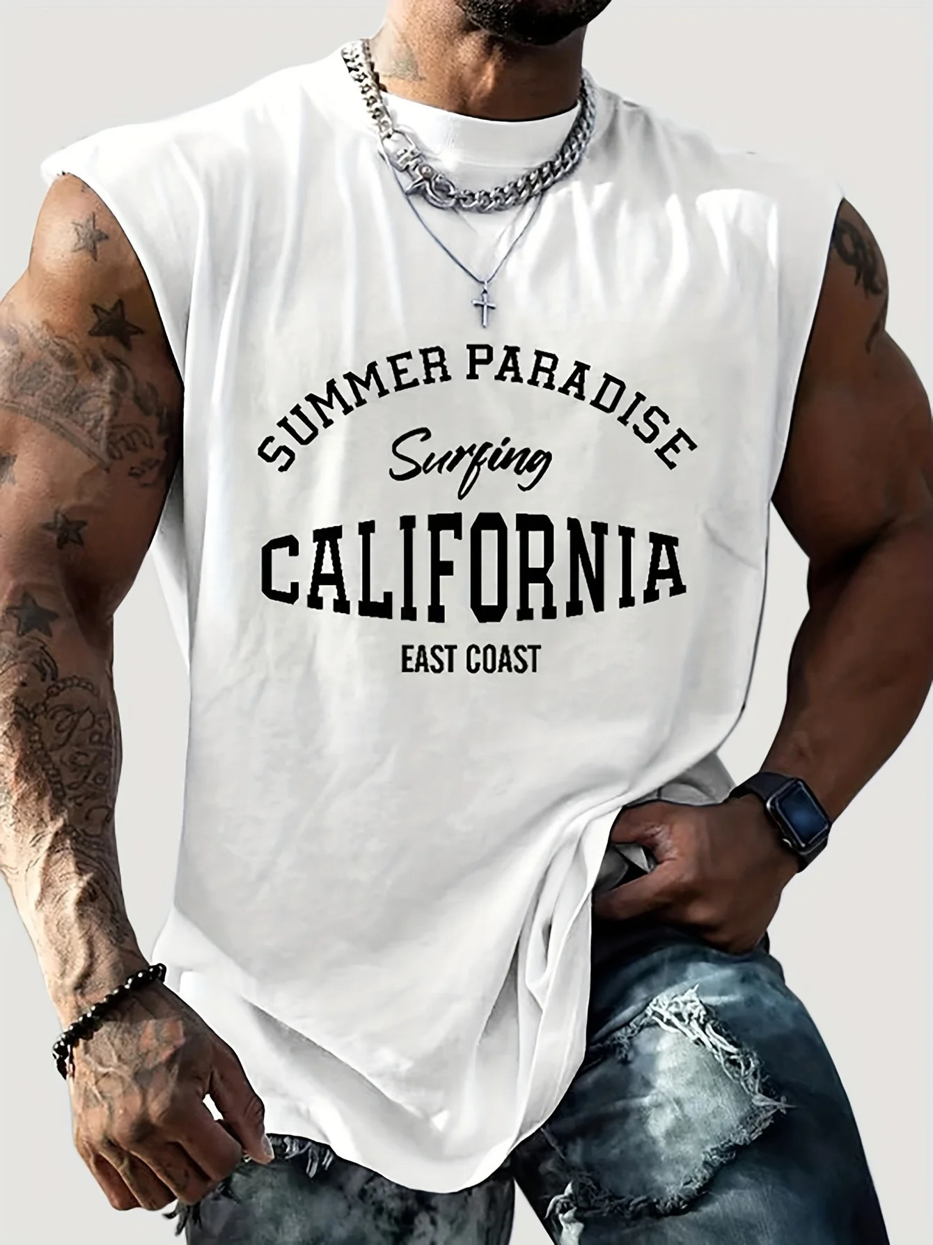 Summer Tank Top Men Gym Fitness Train Clothing Mesh Fabric Quick Dry Body Building Sleeveless Top Fashion Sport Basketball Vest 250402 - view 6