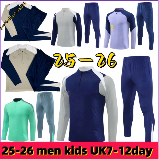Tottenham Long sleeved half pull training suit spur Klinsmann GASCOIGNE ANDERTON SHERINGHAM 2025 2026 HAM BALE KANE HOJBJERG Adult children's clothing sportswear