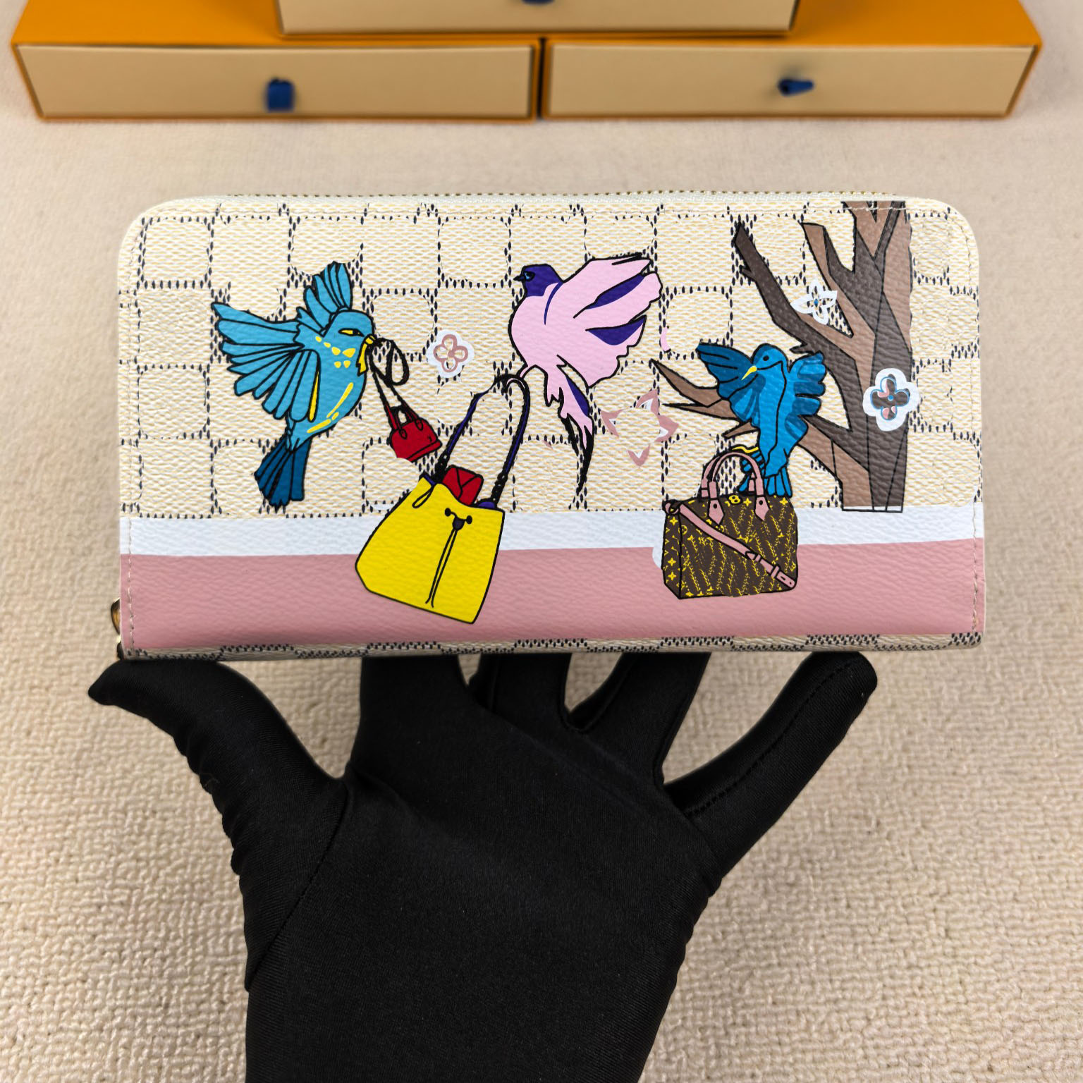 10ADesigner Wallet Women's Wallet High Quality Leather Men's Wallet Zipper Women's Long Wallet Checkered Flower Small Money Bag Luxury top