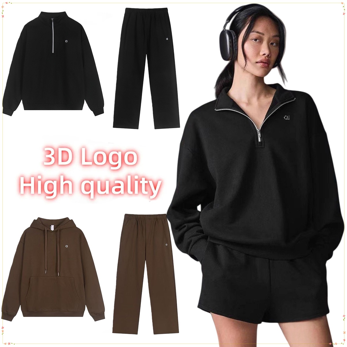 Yogawomen Sets Men Sets Designer Sweatshirt Sweatpants Pullover Hoodie Accolade Jacket Quarter Zip Pullover Yoga 1/4 Full Zip Crew Neck Leg Pants Gym Clothes hoodie