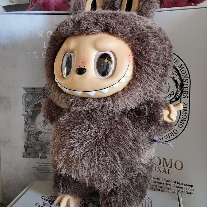 58Cm Labubu The Monsters Lovely ZIMOMO Labubu Angel In Clouds I Found You Cute Vinyl Face Doll Big Plush Toy Vinyl Face Dolls Blind Box Toy