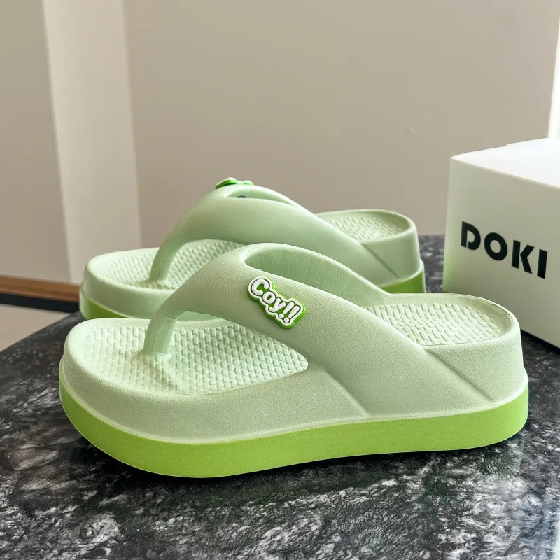 Summer womens flip-flops 3cm height non-slip summer sandals ladies slides girls slippers 250402