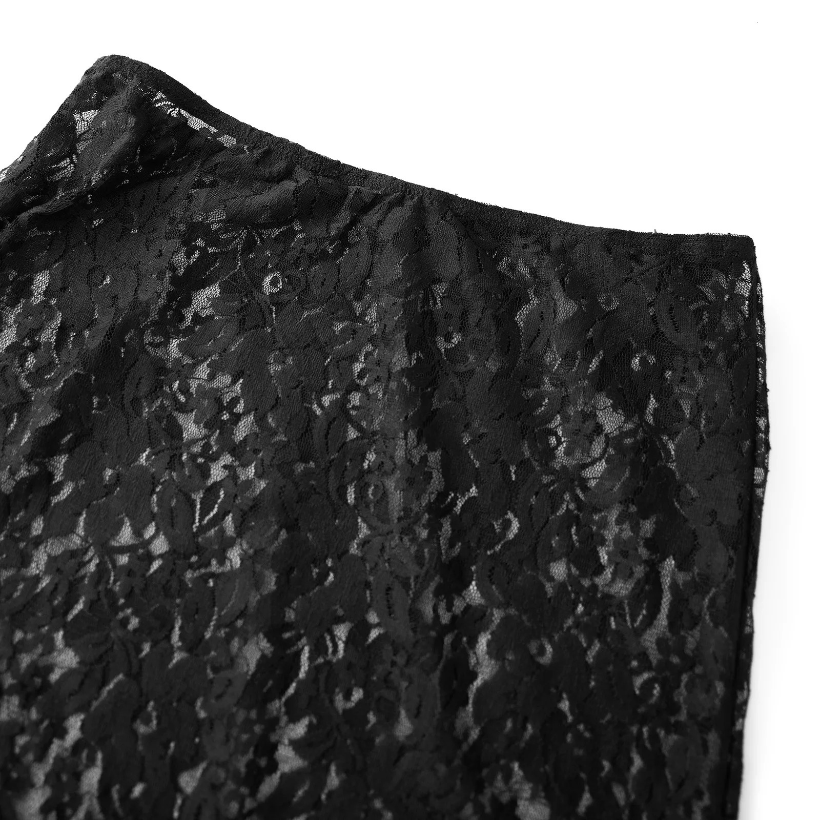 Women Sexy Sheer Lace Maxi Skirts Female Summer Boho See Through Bodycon Long for Party Club Streetwear Y2K Fairy Clothes 251103